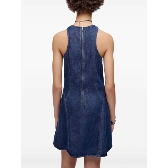RE/DONE Zip Back lyocell Dress Mini Womens Split Front Large Denim Western - Picture 6 of 12